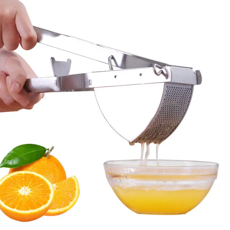 

HWProfessional Vegetable Press Juicer With Soft Grip Manual Squeezer Kitchen Tools Juice Maker Household Potato Fruit Masher New