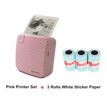 

GOOJPRT Mini Pocket Photo Printer Mobile Phone Photo Printer USB Portable Handheld Labels Sticker Tags Bluetooth Thermal Printer