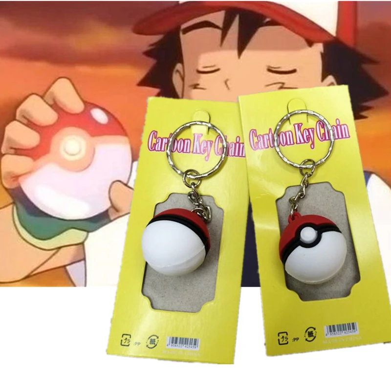 

New Hot Sale Cartoon Anime Pocket Monster Periphery Elf Ball Keychain Fashion Personality Silicone Key Chain