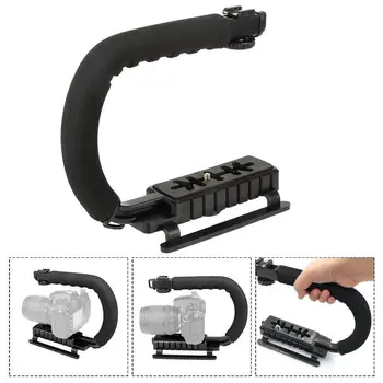 

U-Shaped Portable Camera Stabilizer Handheld Camera Holder Stabilizer DV C-Shaped Steadicam Video Kit For DV SLR Handle Bra L9N6