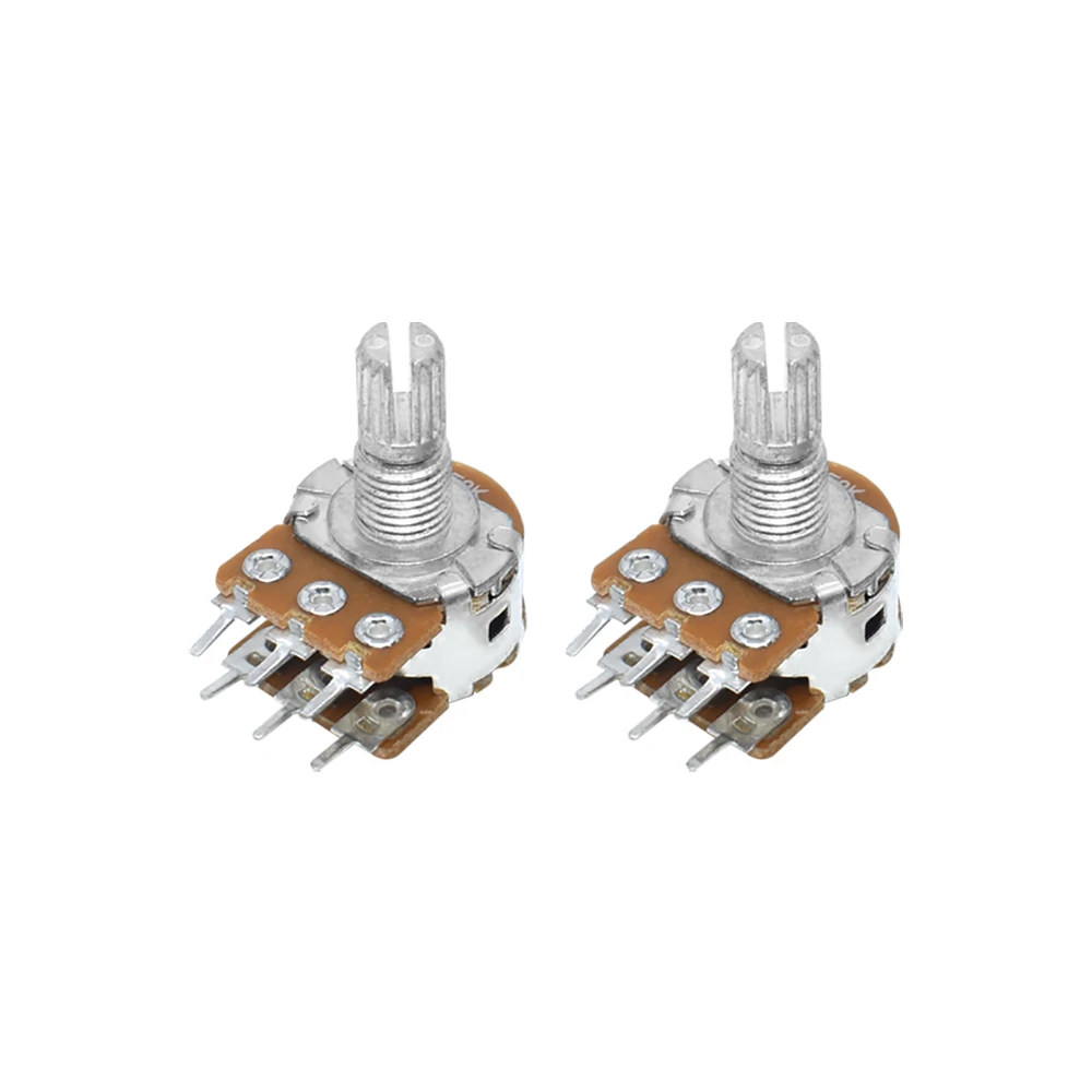 5PCS B1K B2K B5K B10K B20K B50K B100K B500K B1M 6Pin Shaft WH148 Potentiometer 1K 2K 5K 10K 20K 50K 100K 500K 1M