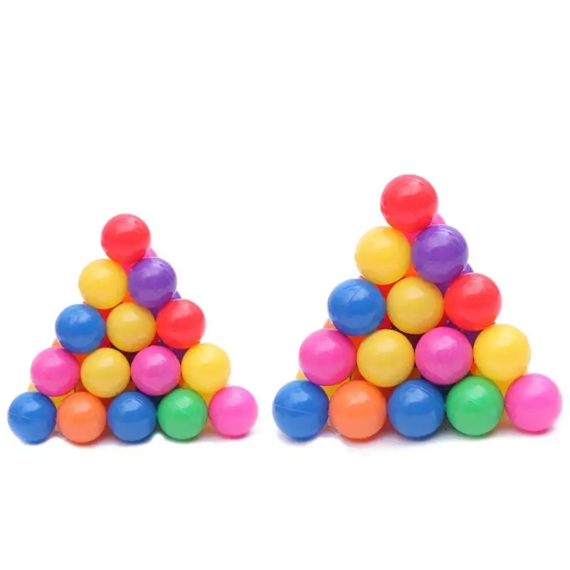 

100pcs 8cm 7cm Baby Ocean Ball Toys Colorful Fun Soft Plastic Swim Pit Toy Bath Shower Accessories Baby Kids Gifts