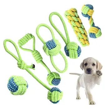 

3/4/8pcs/Set Of Dog Chewing Teeth Cleaning Toys Outdoor Training Pet Supplies Pet Interaction Fun Pet Dog Cat Rope Toy