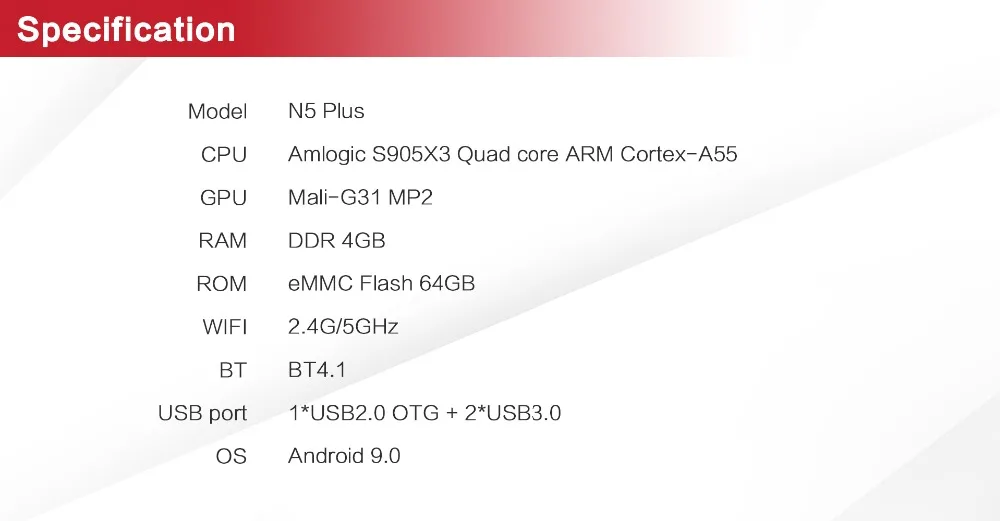 10 шт./лот dhl(Magicsee N5 Plus S905X3 Android 9,0 tv BOX 4G/64G(5 шт)+ i8 Клавиатура(5 шт