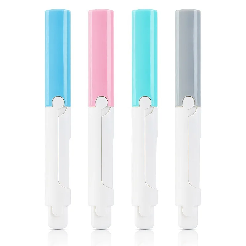 New Products Deli 6076 Portable Scissors Handmade Lesson Students Color Paper Cutting Scissors Folding Safe Scissors
