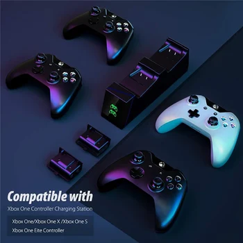 

Dual Controller Charger High Speed Docking Charging Station Gamepad Stand Holder BaseCompatible with Xbox One / One X / One S /