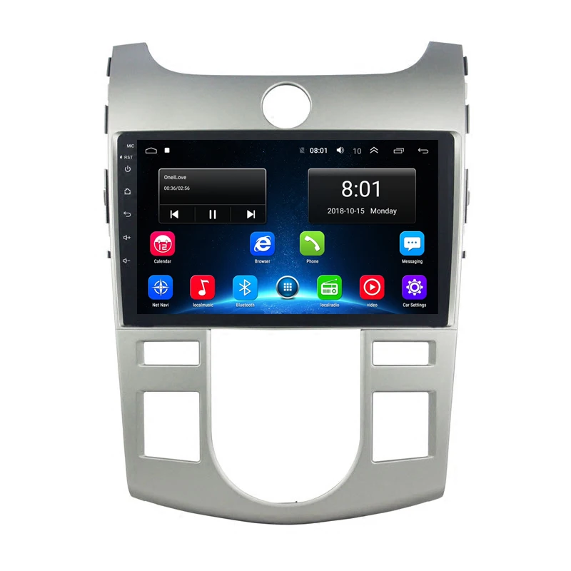 Excellent 9" 2.5D IPS Android 9.1 Car DVD Multimedia Player GPS for KIA Forte Cerato 2008 09 2010-2012 car radio DSP32EQ stereo navigation 1