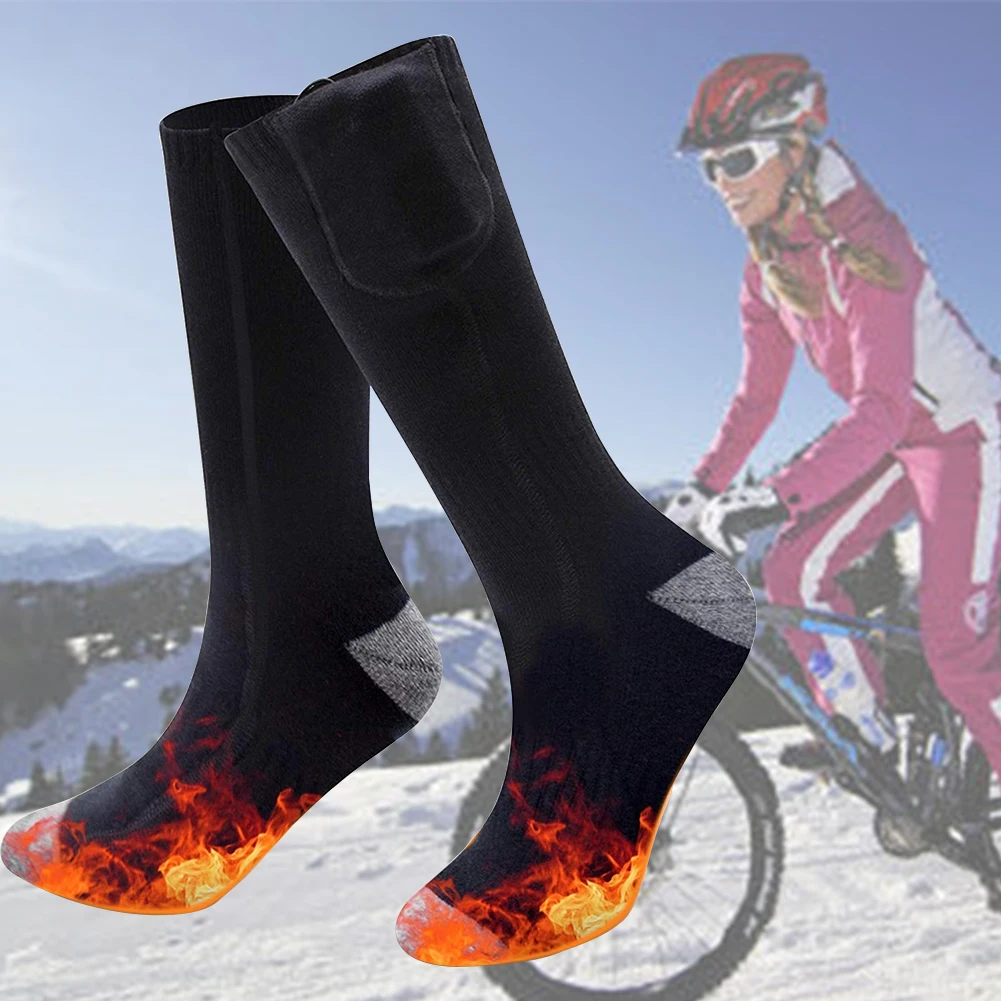 

Rechargeable Unisex Double Side Thermal Safe Winter Skiing With Remote Control Electric Cold Resistant Foot Warmer Heated Socks