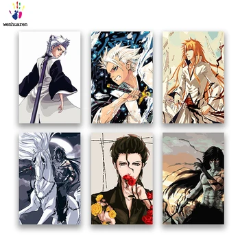 

DIY colorings pictures by numbers with colors grim Reaper Japanese manga Anime picture drawing painting by numbers framed