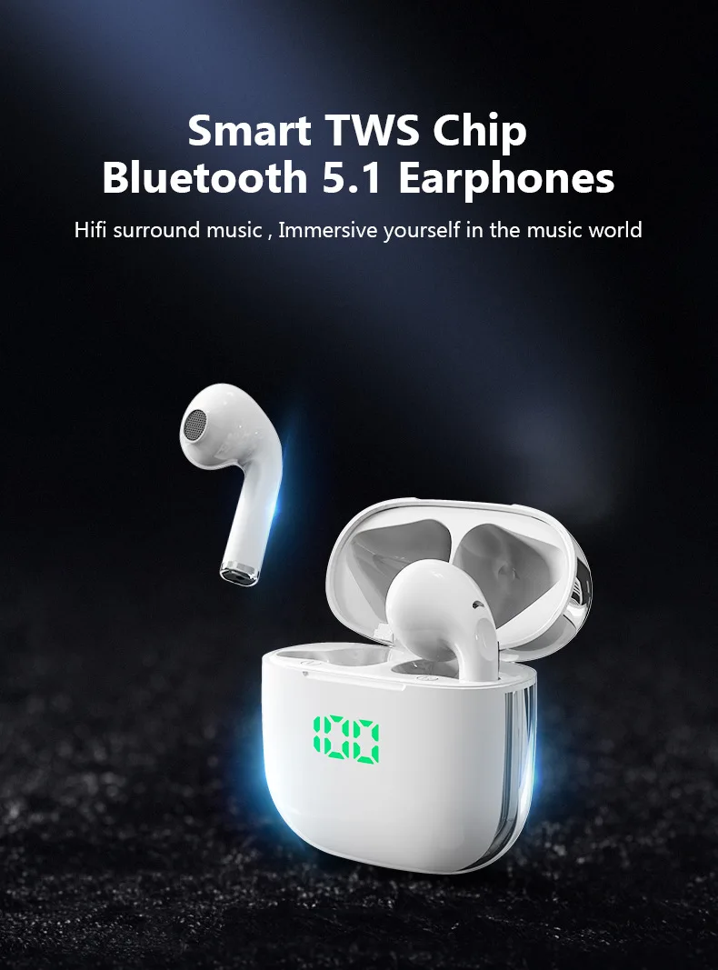 Sport Earphone Bluetooth Earbuds Wireless Headphones Touch Control HD Call Headset TWS Stereo Gaming Headsets With Microphone