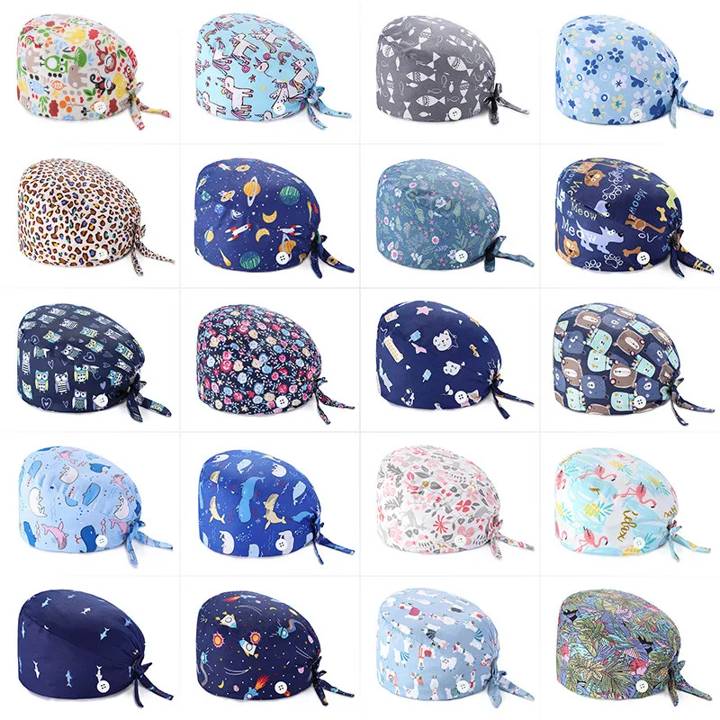 

Scrubs Women Hat button head cap nurse medical scrubs Sweatband Pharmacy nurse accessories and gifts chapeau bloc operatoire