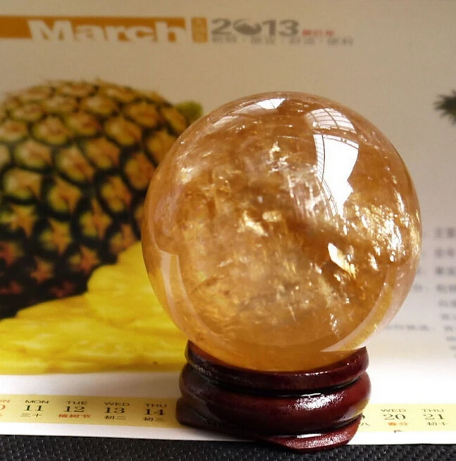 902 ++++++ Сферический шар из натурального цитрина кальцита кварца с кристаллом