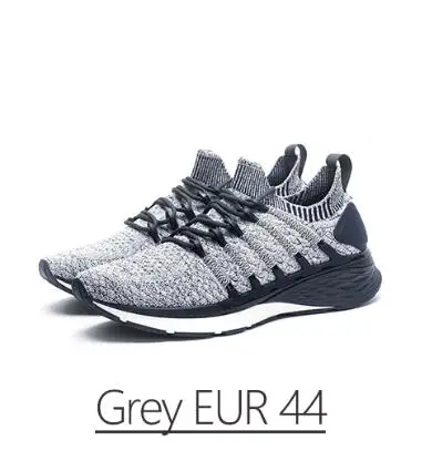 Grey 44 Новое поступление Xiaomi Mijia кроссовки 3 Мужские Спорт на открытом воздухе Uni-moulding 3D Fishbone Lock system Вязание верхние мужские кроссовки - Цвет: Grey 44