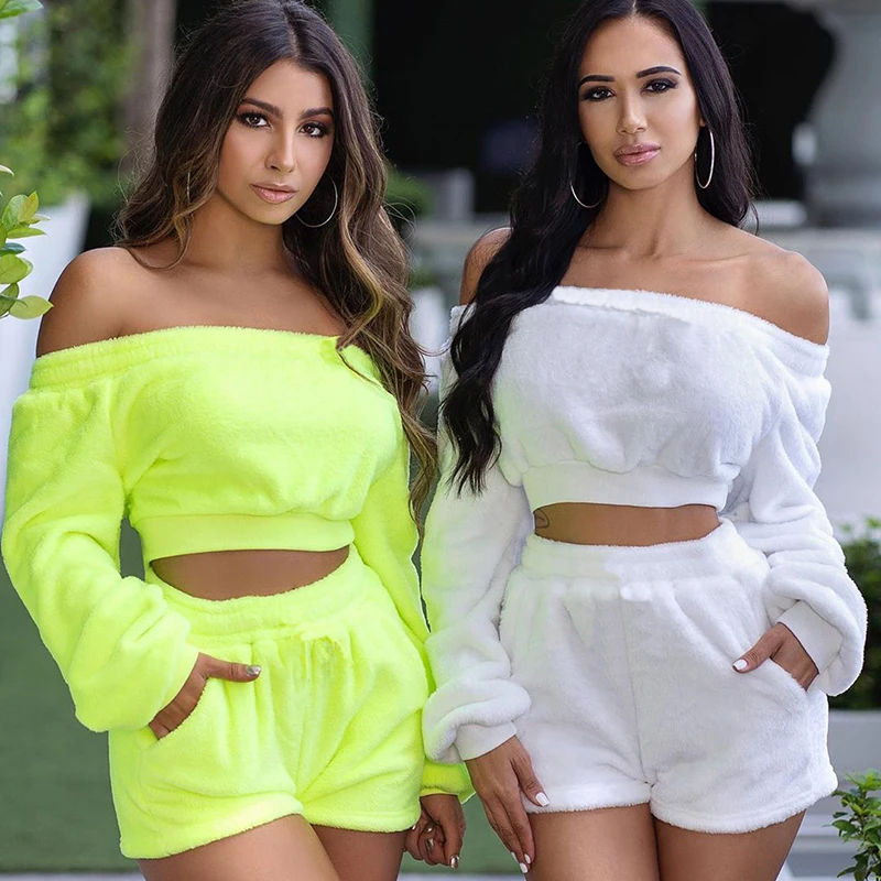 

Ropa Mujer Spring 2020 Sexy Two Piece Shorts Set Crop Top Women Conjunto Feminino Female Clothing Streetwear Festival Outfit