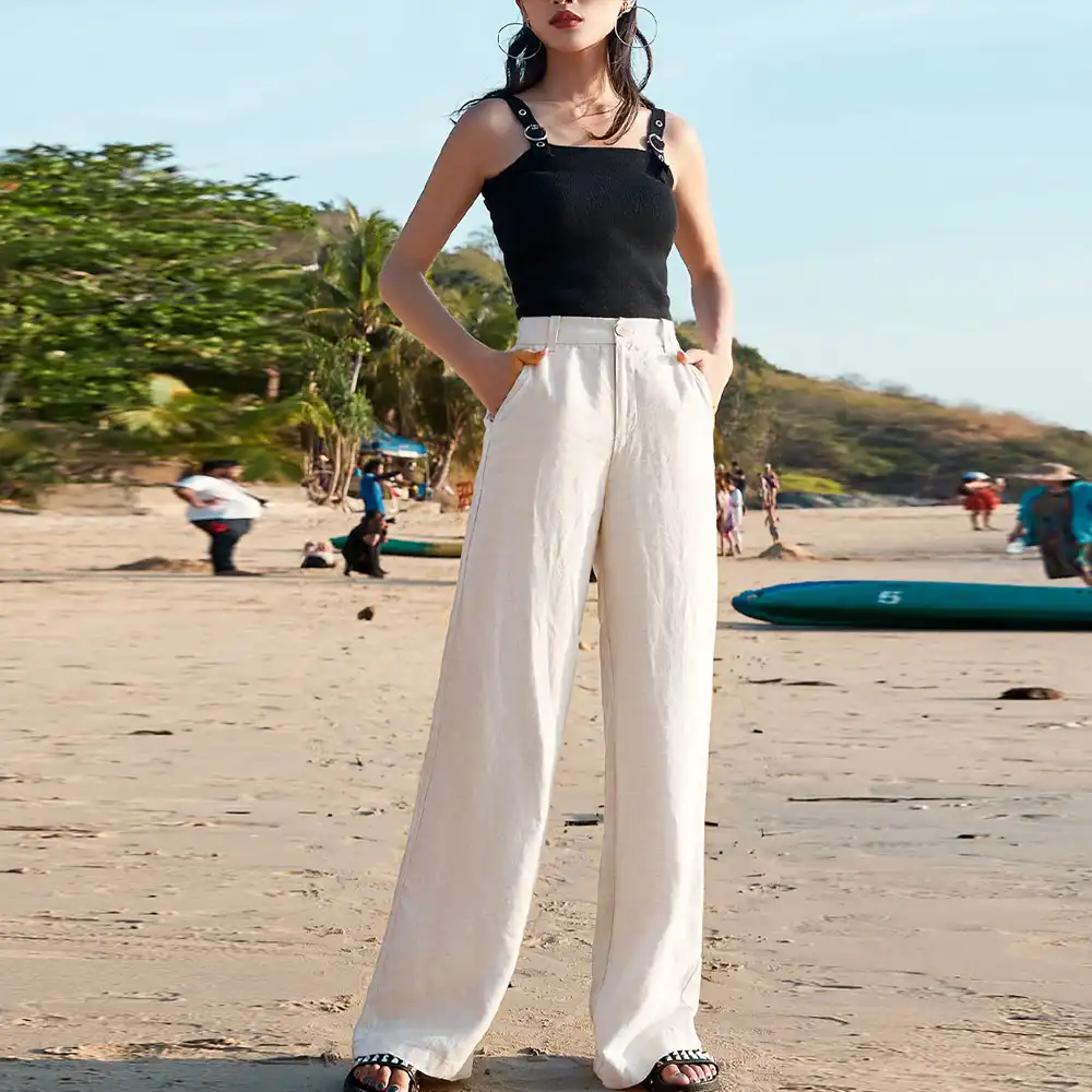 linen palazzo pants plus size