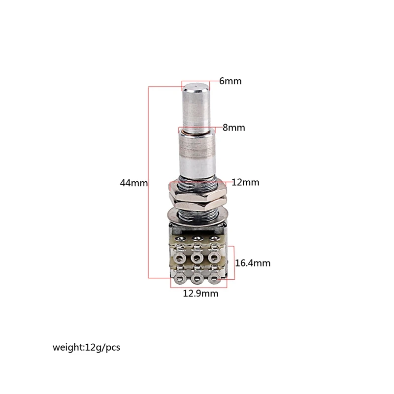 Гитара бас мини двойные горшки наборный концентрический потенциометр W/Центровой Детент B100K