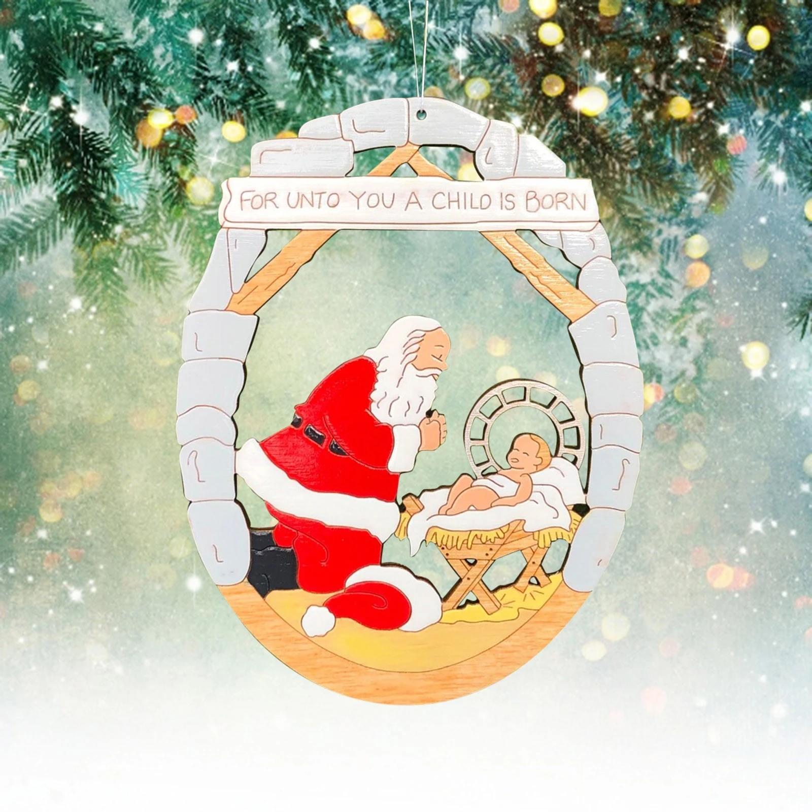 Church Christmas Tree Sales 2022 1 Pc Christmas Diy Tree Wood Hanging Ornament Nativity Church 2022 New Year  Christmas Decoration Home Navidad Noel Xmas Pendant|Pendant & Drop  Ornaments| - Aliexpress