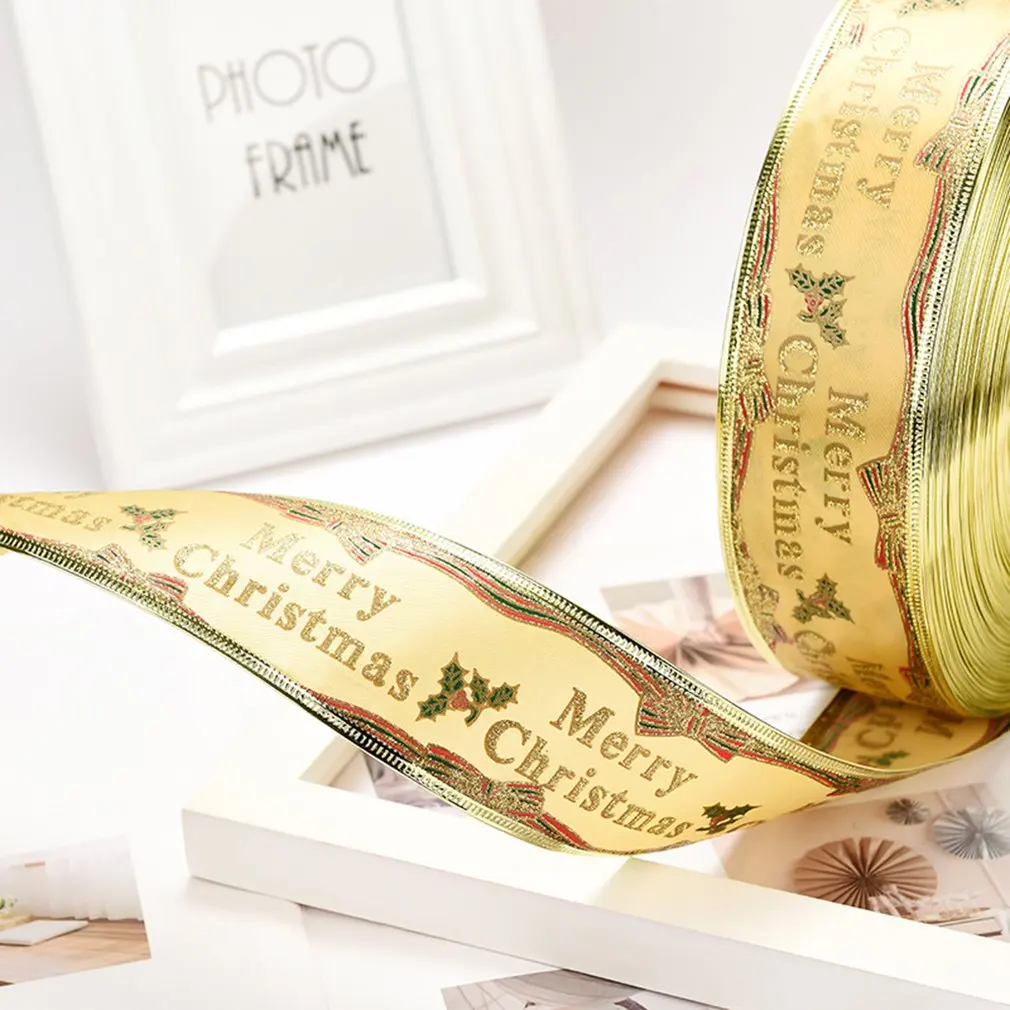 Christmas Decorations Items 5Cm High-Grade Printed Ribbon Diy Creative Fashionable Hand-Woven Ribbon