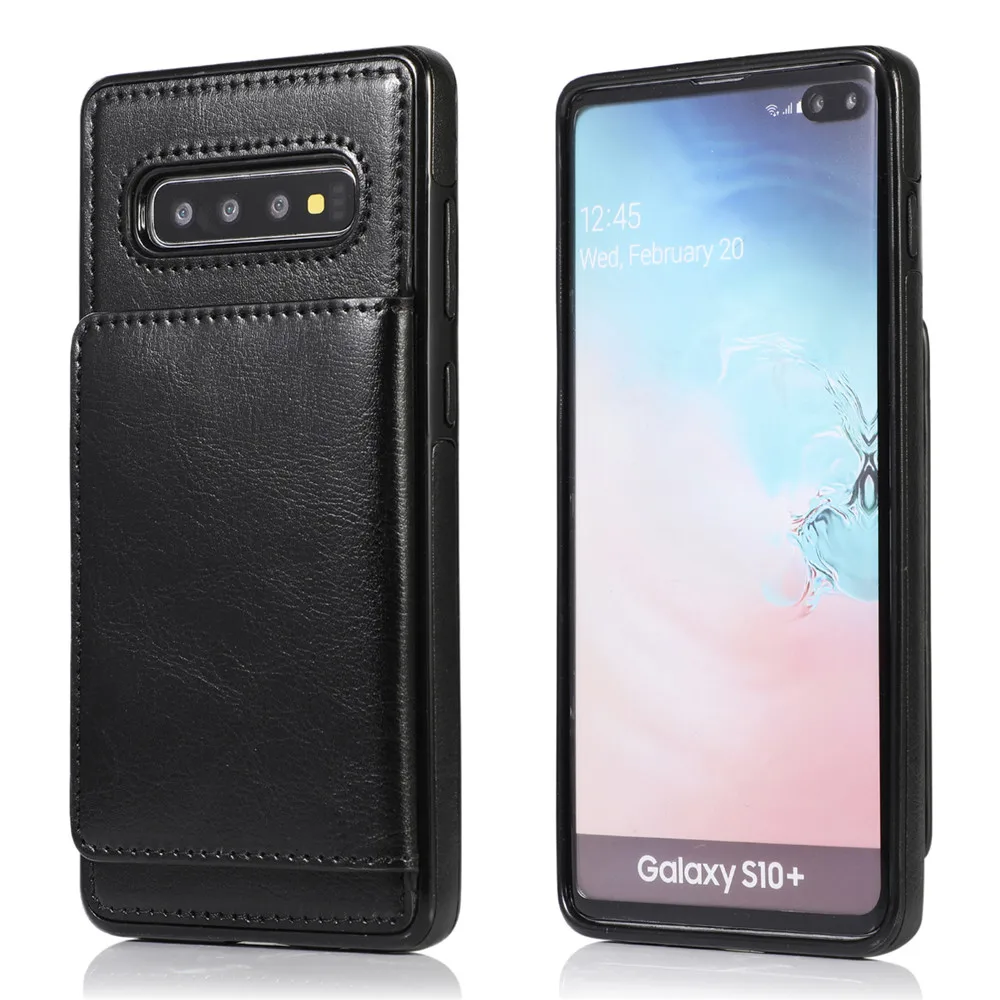 Чехол-кошелек для samsung Note 10, 9, 8, S10, S9, S8 Plus+, магнитный держатель для карт, Роскошный Кожаный противоударный защитный чехол-подставка