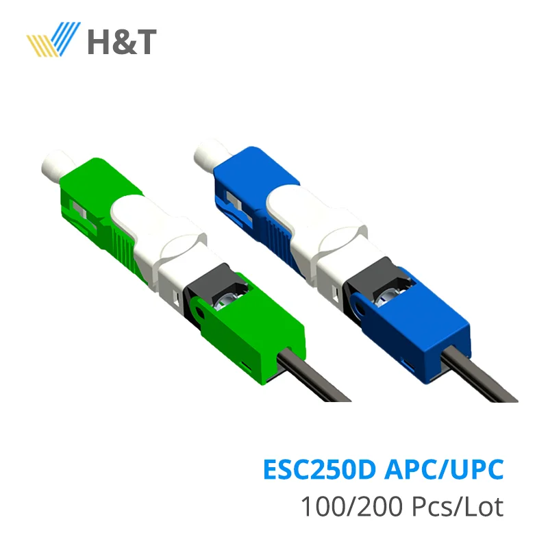 

FTTH ESC250D Single-Mode Fiber Optic SC/APC SC/UPC Quick Fast Field Assembly Connector