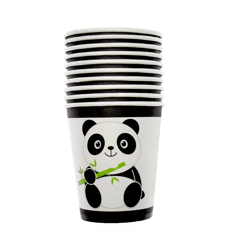 Panda Theme Birthday Party Decorations Kids Disposable Tableware Set Plate Napkin Baby Shower Favors Cartoon Panda Balloon 