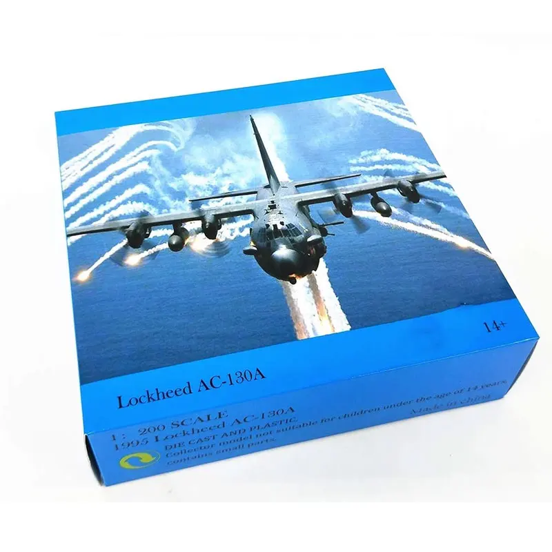 AMER 1/200 масштаб AC-130 боевой корабль наземная атака самолет истребитель литой металлический военный самолет модель игрушки для сбора/подарок