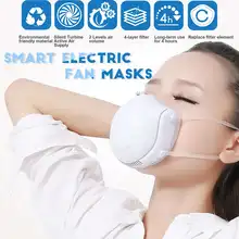 Умная Пылезащитная маска против загрязнения воздуха свежая PM2.5 анти-смог дышащий USB Перезаряжаемый фильтр с вентилятором анти-маска против аллергии