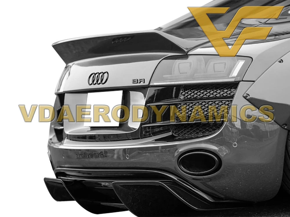 Подходит для 07-15 Audi R8 V8 V10 VAD-B углеродного волокна спойлер на задний багажник, крыло