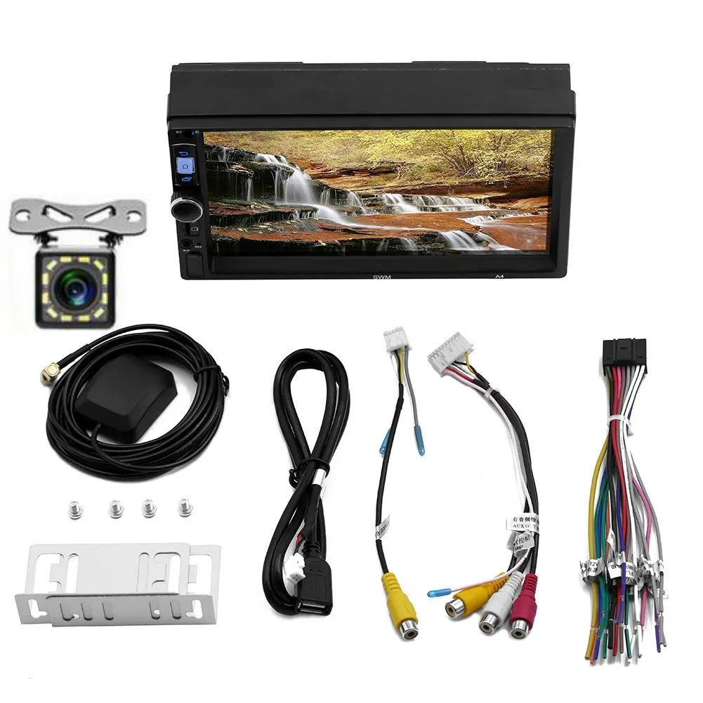 2 din 7 ''Android 8,1 MP5 автомобильный Радио мультимедийный плеер аудио Bluetooth wifi USB FM gps для универсального авто стерео - Цвет: With 12 LED Camera