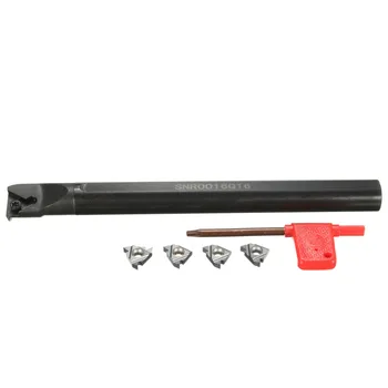 

Snr0016Q16 16X180Mm Lathe Turning Tool Holder with 4Pcs 16Ir Ag60 Inserts Boring Bar Internal Threading Cutting Tool