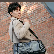 Новых корейских мужчин искусственная(-ый) для транспортировки на короткие расстояния косметичка для путешествий, командировок дорожная сумка