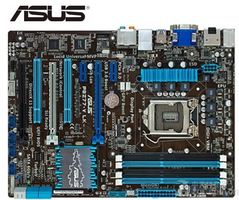 Для ASUS P8Z77-V LK рабочего Материнская плата LGA 1155 DDR3 для I3 I5 I7 Процессор 32 Гб USB2.0 USB3.0 Z77