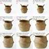 Zerolife Seaweed Wicker Basket Rattan Hanging Flower Pot Dirty Clothes Basket Storage Basket Cesta Mimbre Basket Picnic Basket 6