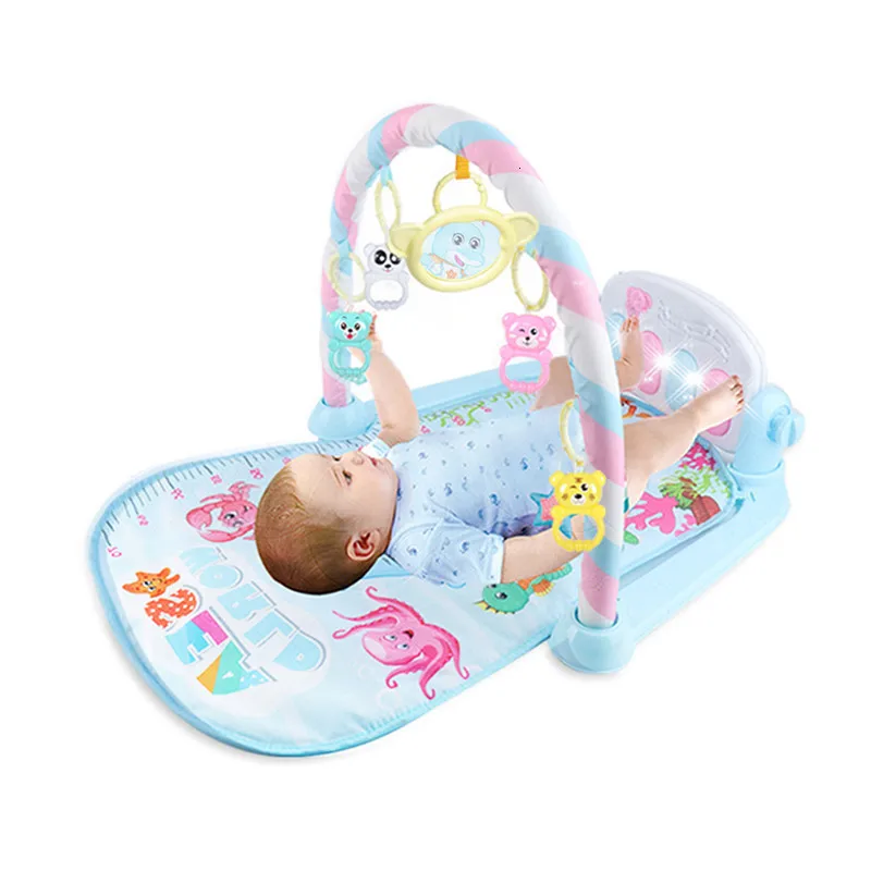 2018 Baby Cartoon Cradle Toy Gilrs & Boys Fitness Frame Multifunctional Foot Piano Music Game Manta Children Estera de Gateo