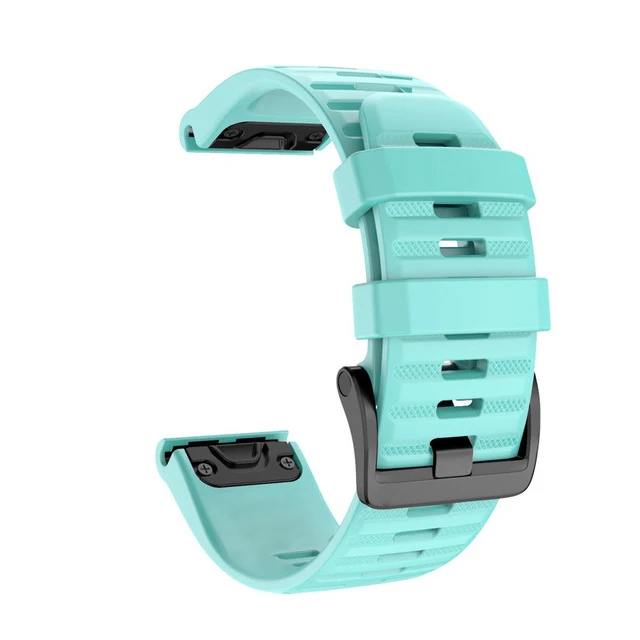 Silicone 26mm 22mm Quick Release Watchband Wrist strap for Garmin Fenix 6 6S 6X 7X 7 5X 5 5S 3 HR Watch Easyfit Watch Wrist Band Mint Green