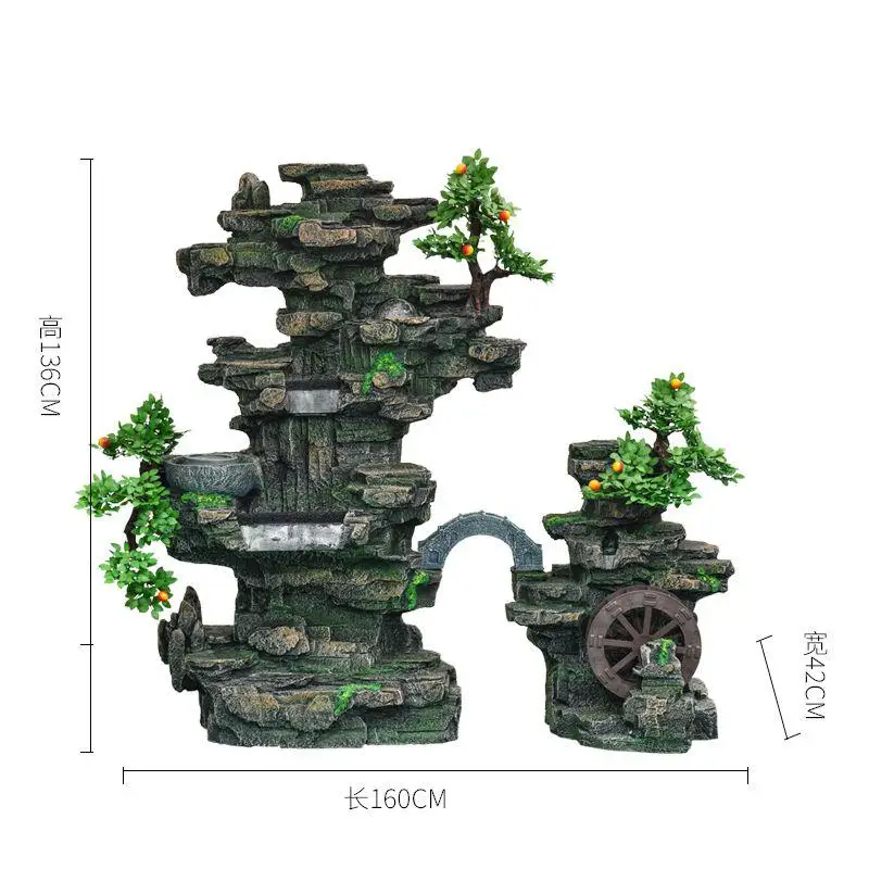 Масштабная посадка Rockery фонтан фэн-шуй мяч украшение дома аквариум фэн-шуй - Цвет: E