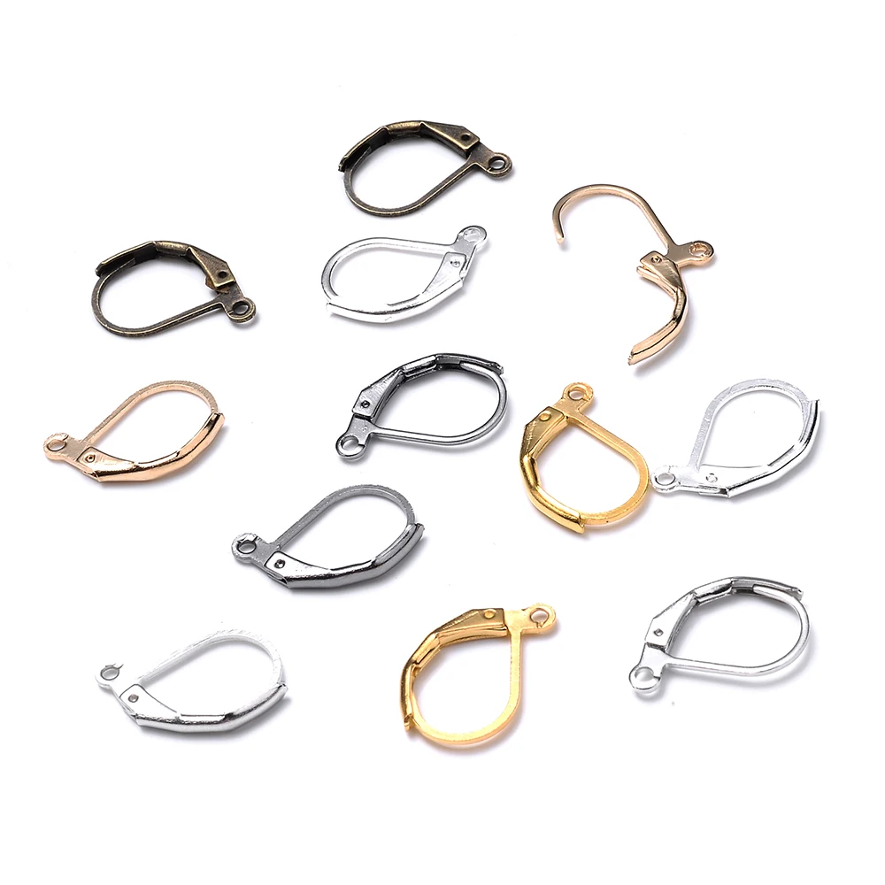 Застежка-крючок для сережек с золотым и серебряным покрытием 20 шт./лот