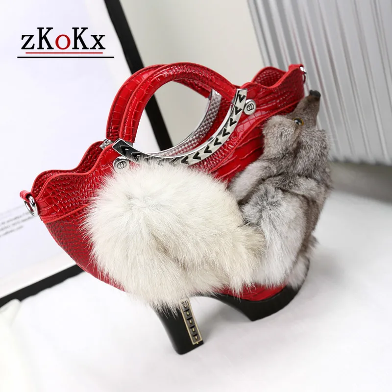 

Sac A Main Femme Crocodile Leather Bags Luxury Designer Women Bag Fox Crocodile Pattern Leather Handbag Black Shoulder Bag 2019