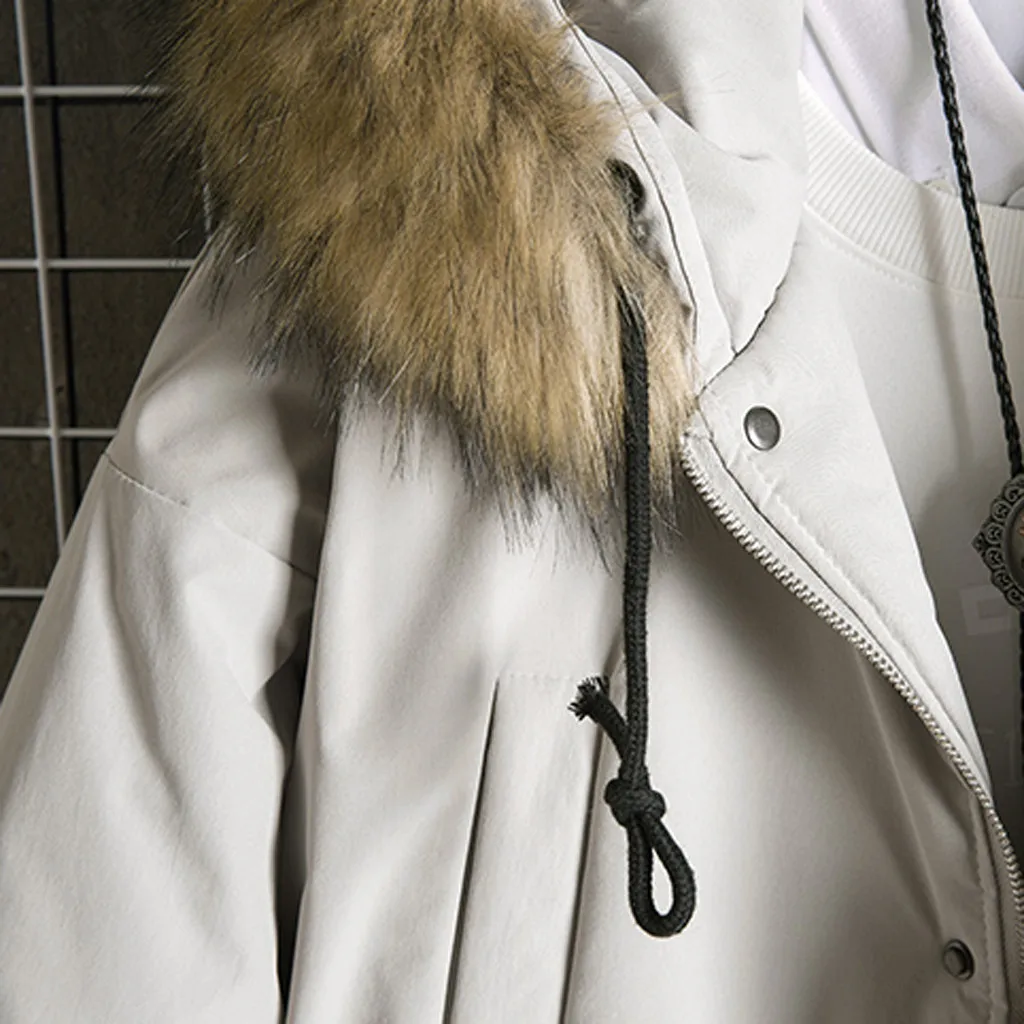 Winter Men Warm Jacket New Style Fashion Fur collar Hooded Thickening Cotton Casual Loose Large Size Men Parkas