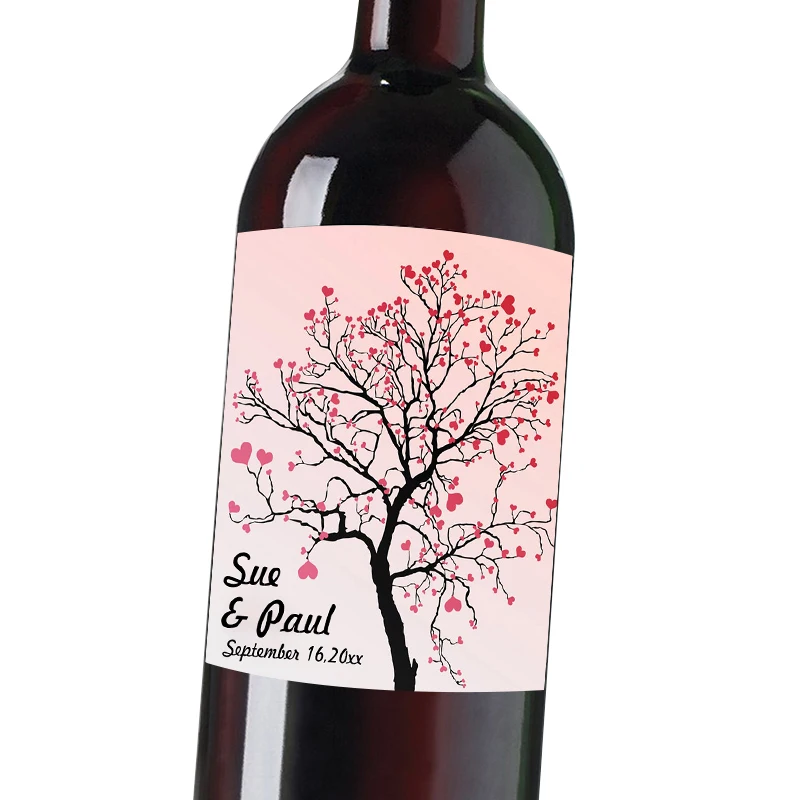 thumbnail image 1 of 20 etiquetas de vino personalizadas para aniversario de boda, pegatinas personalizadas para botellas de vino de matrimonio, regalos de boda para fiestas de cumpleaños, 1 of 5