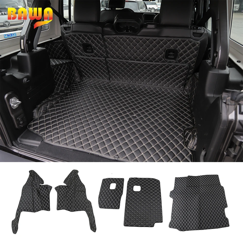 Напольный коврик BAWA для Jeep Wrangler JL 4 двери водонепроницаемый напольный багажника