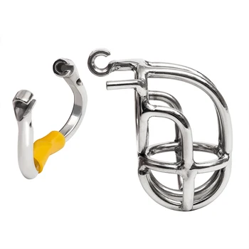 Ergonomic Stainless Steel Stealth Lock Male Chastity Device,Cock Cage,Penis Lock,Cock Ring,Chastity Belt,S056 3