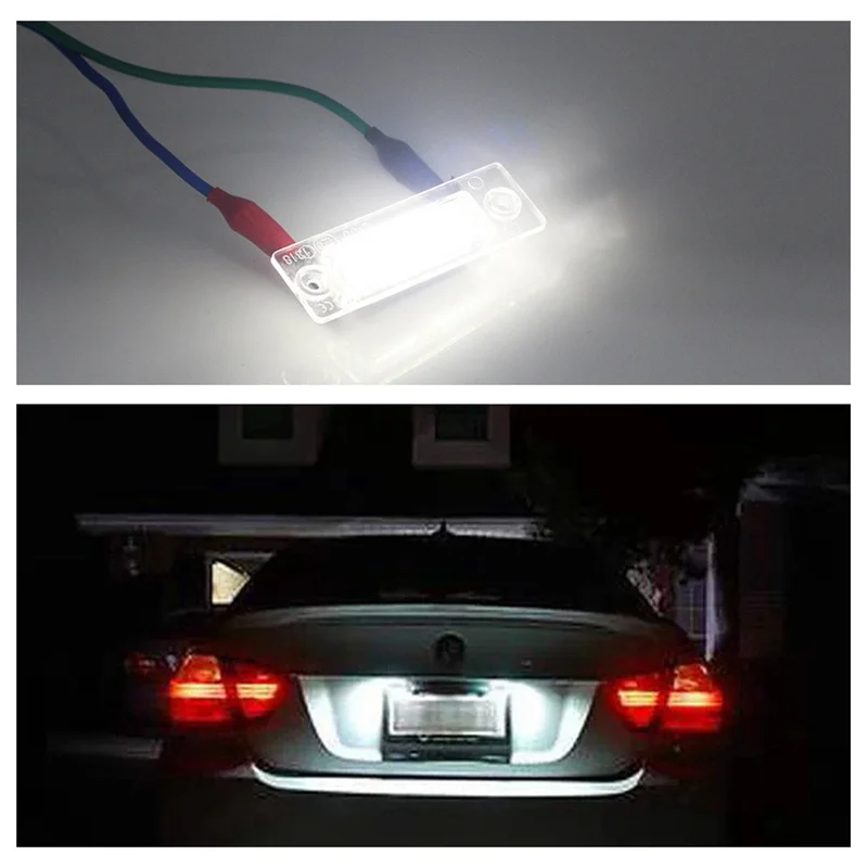 2 шт./пара 18 светодиодный 2835 SMD подсветка номерного знака для Touran для Skoda Superb Golf 5 лампочка для номерного знака