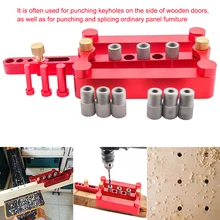 Guide de perçage pour chevilles en bois 6/8/10mm, auto centrage, gabarit de perçage pour chevilles en bois, localisateur d'outils pour la menuiserie 