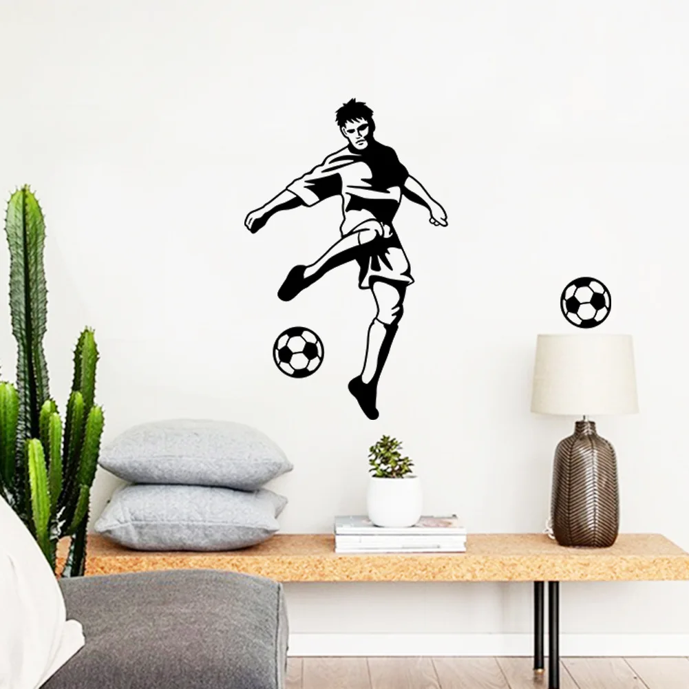 Self-Adhesive Wall Stickers Kick Football Wall Stickers Male Star Living Room Bedroom TV Background BOY'S Dormitory Wall Sticker