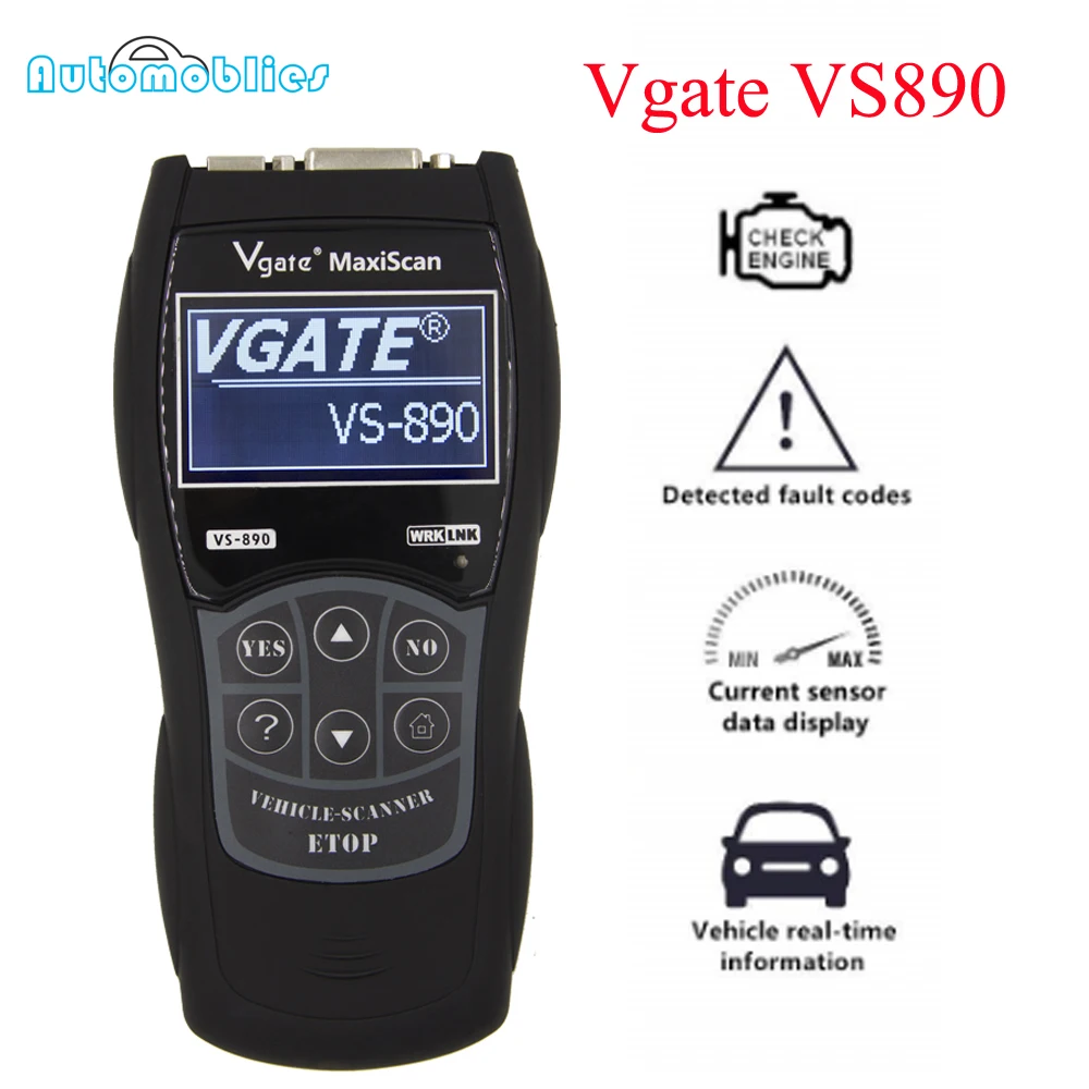 Диагностический инструмент VS890 автоматический сканер Vgate VS890 OBD2 CAN-BUS неисправность автомобиля код ридер VS 890 многоязычный лучше ELM327 AD310