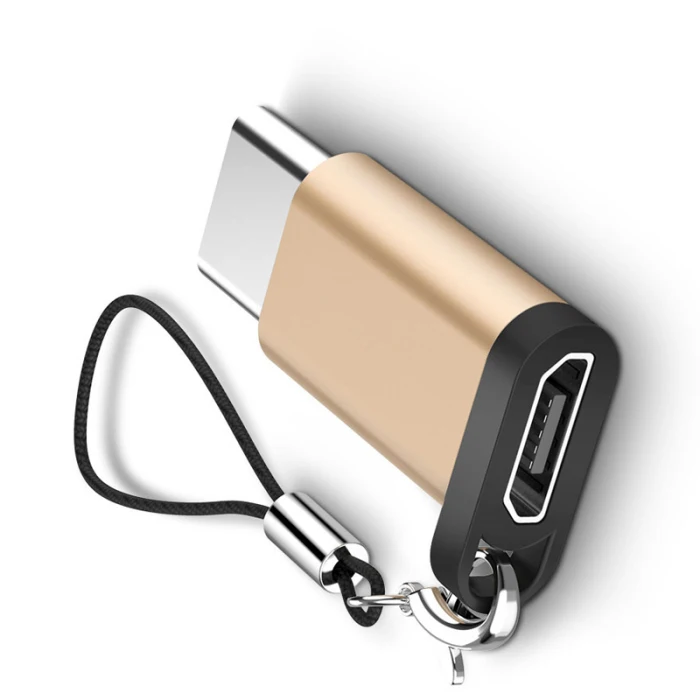 Адаптер type C Micro USB в USB-C конвертер с брелком для samsung htc MacBook SP99