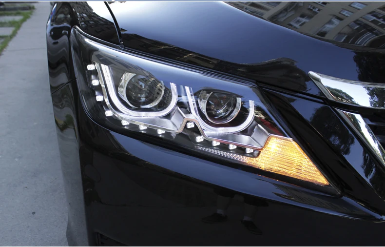 Hireno автомобильный Стайлинг Головной фонарь чехол для Toyota Camry V50 фары 2012- светодиодный фары DRL H7 HID Ксенон ближнего света