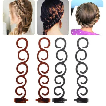 

H 2 PCS Hair Styling Braid Tools Clip Stick Twist Hair Braiding Hairdressing Kits DIY Hair Braider Hairstyle Accessories t6