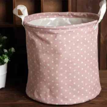 

Foldable Simple Designed Cotton Linen Washing Clothes Laundry Bag Hamper